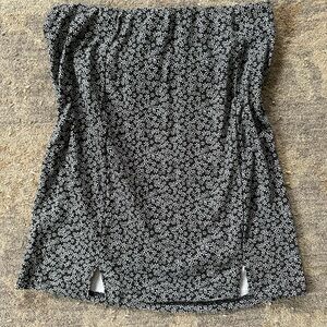 SO Black and Gray Ruched Pencil Skirt